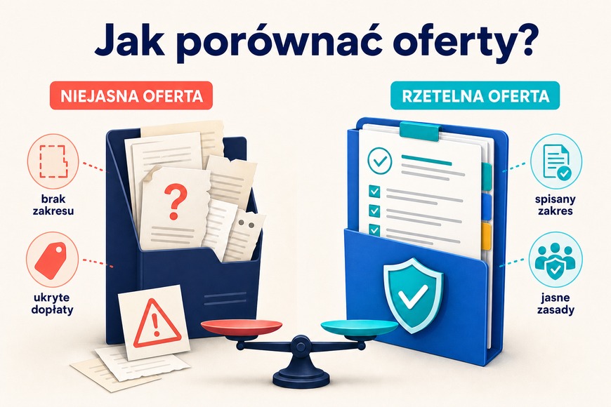 Jak porównywać oferty sprzątania Porównanie niejasnej i rzetelnej oferty firmy sprzątającej
