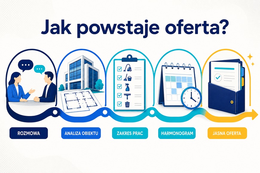 Jak powstaje oferta sprzątania Pięć etapów przygotowania jasnej oferty sprzątania