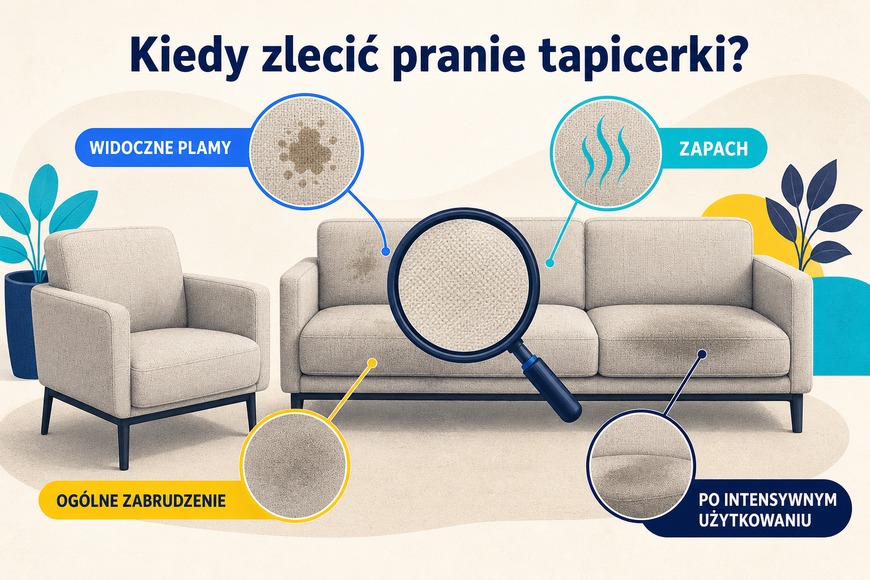Kiedy zlecić pranie tapicerki Sygnały wskazujące, kiedy warto zlecić pranie tapicerki